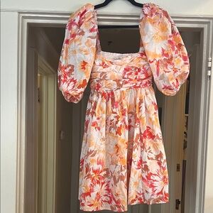 Abercrombie & Fitch Pink and Orange Floral Kids Dress